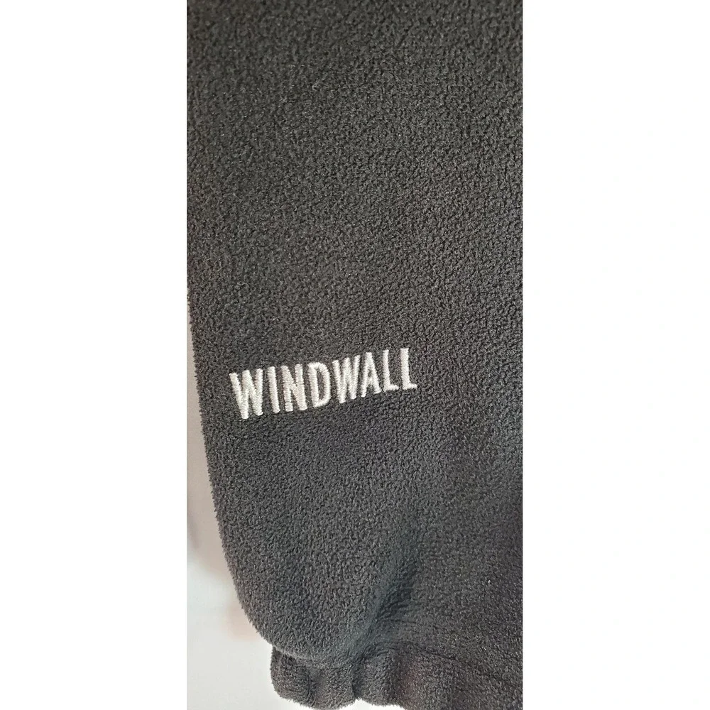 The North Face Mens Windwall Fleece Jacket Black Full Zip Size‎ Large